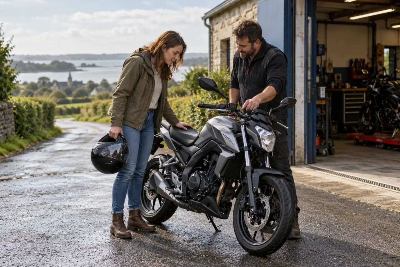 Une moto 125 d’occasion dans le Morbihan se choisit à l’essai, pas au kilométrage