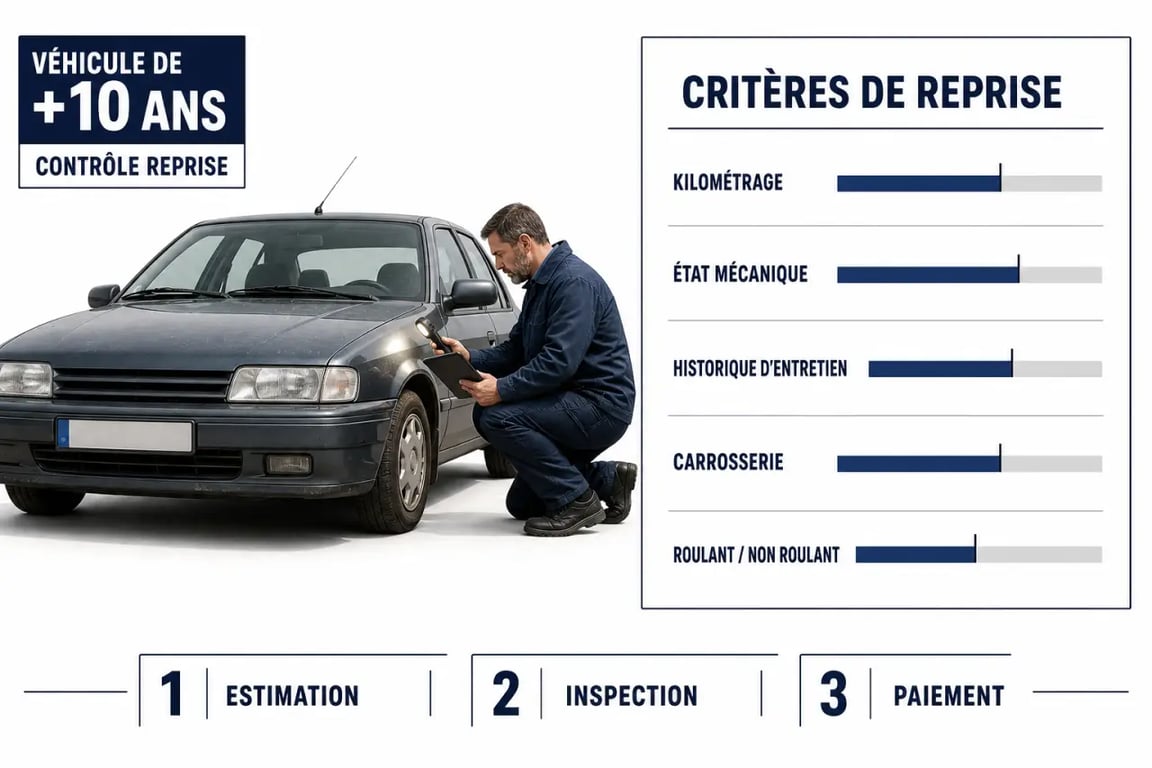 Reprise voiture plus de 10 ans pour achat occasion : critères de reprise et étapes clés