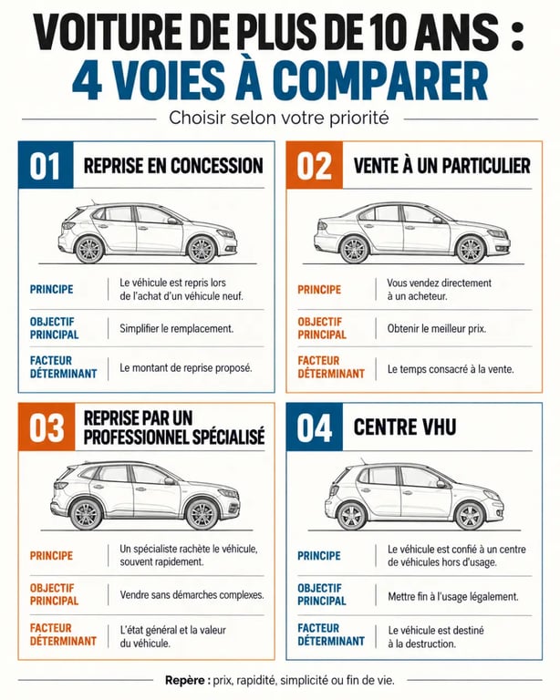 Reprise voiture plus de 10 ans : comparaison des solutions lors de l’achat d’un véhicule neuf