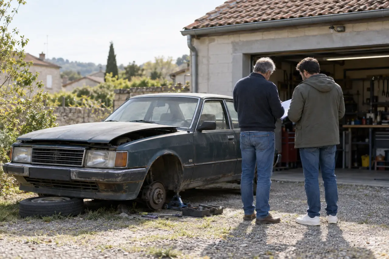 Vendre une voiture pour pièces à un particulier : l’état non roulant rend la cession illégale
