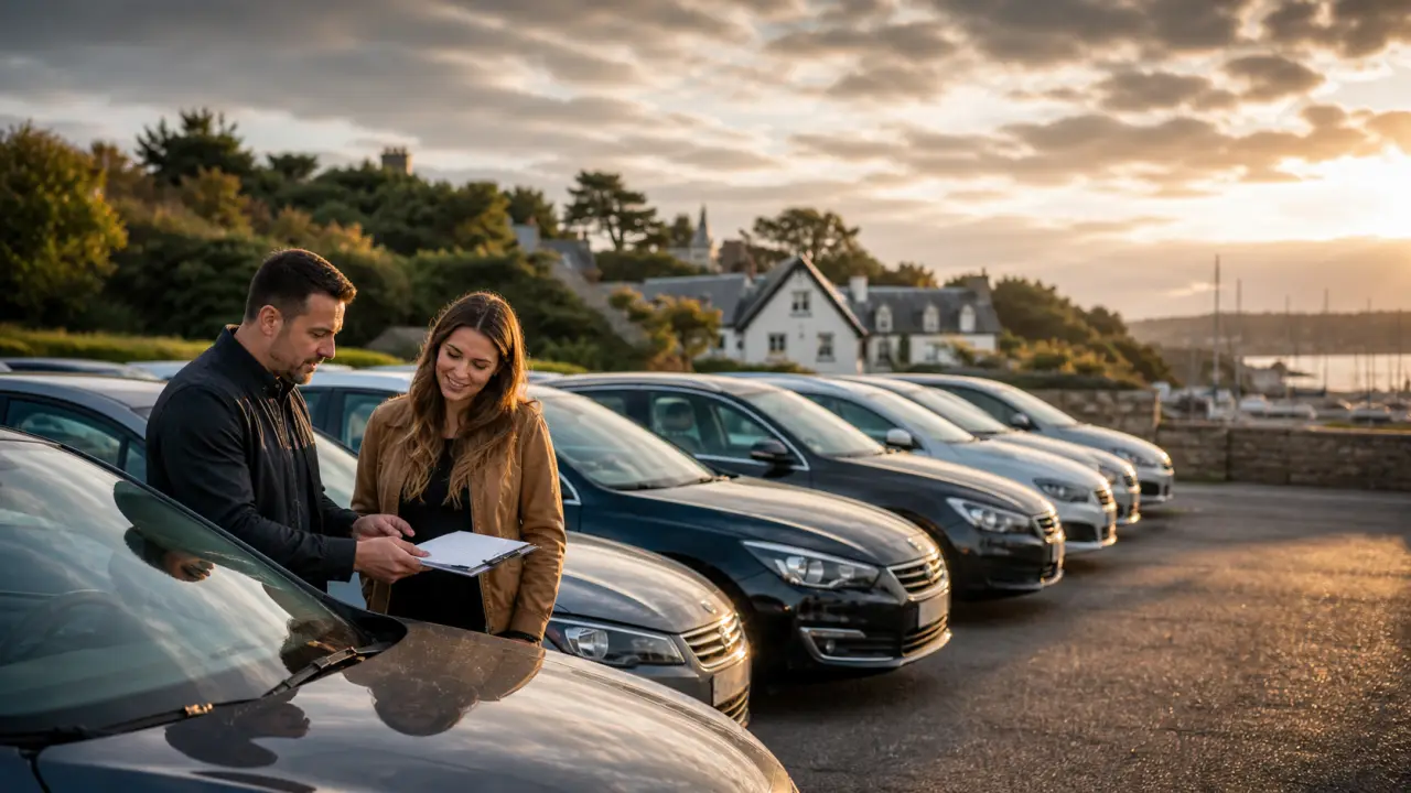Voiture d’occasion mise en valeur dans un showroom moderne