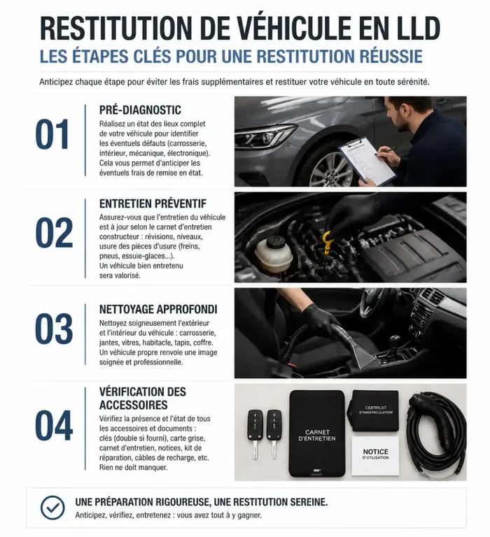 Étapes pour réussir la restitution de sa lld voiture électrique